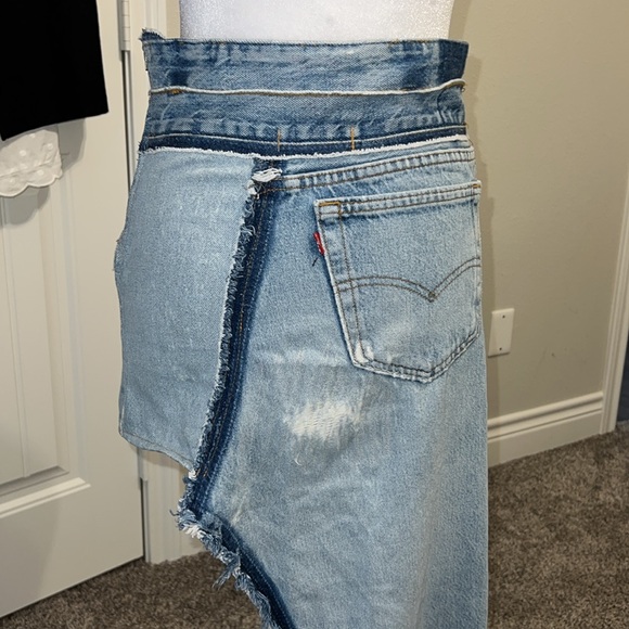 EB Denim Reinvented Long Skirt in Multi Denim - Picture 12 of 12